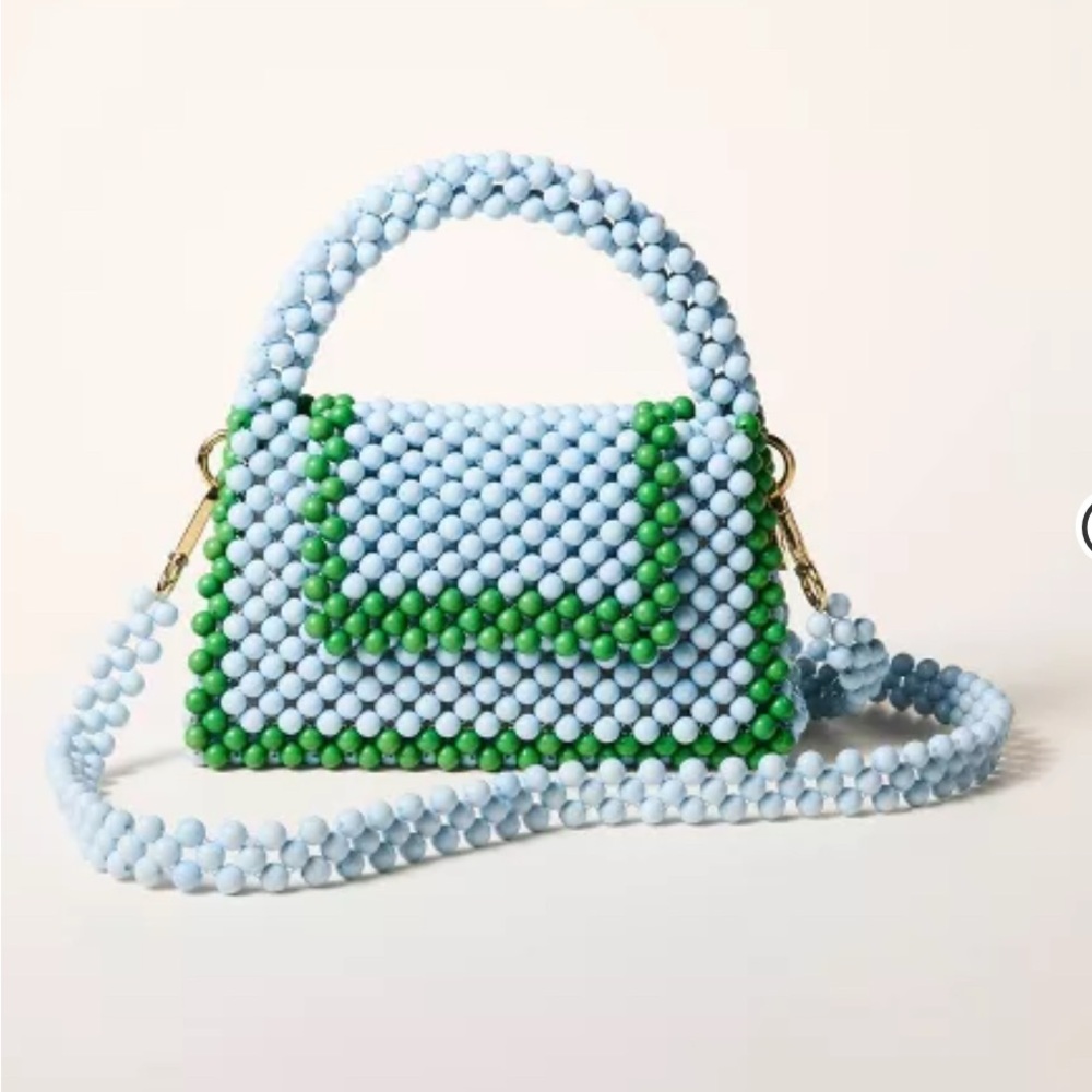 New limited edition Kate spade x target Blue and Green Beaded Handbag